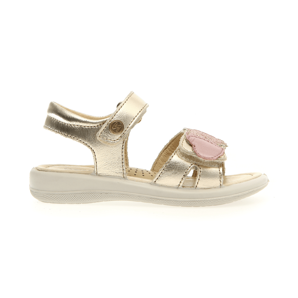 Naturino Girls (Sizes 27-32) Nives Gold/Pink Heart
