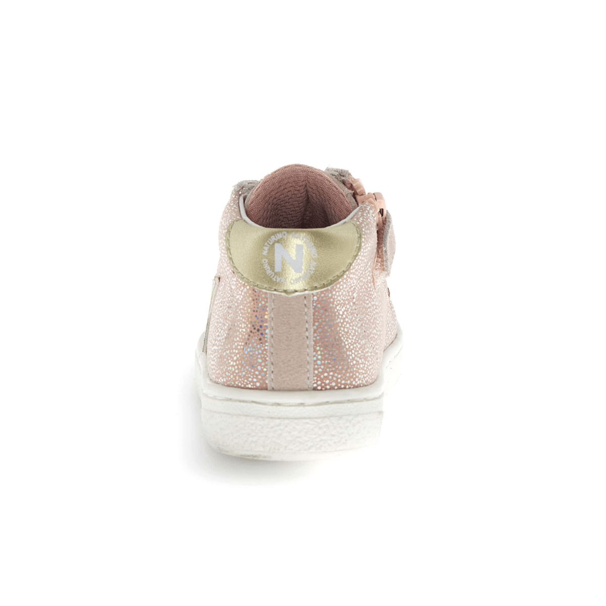 Naturino Girls (Sizes 27-32) Pinn High Zip Irridescent/Pink/Rose Gold