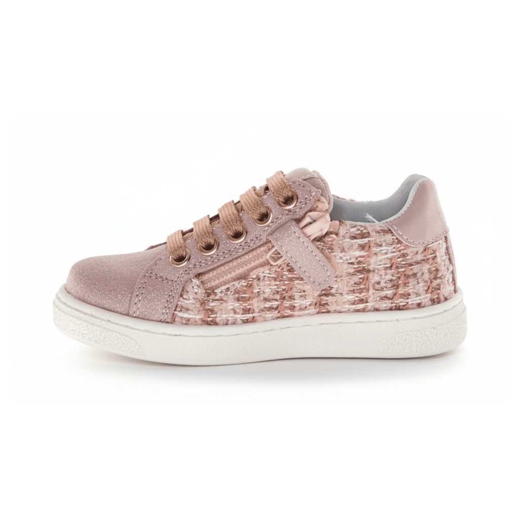 Naturino Girls (Sizes 27-32) Pinn Zip Pink Tweed