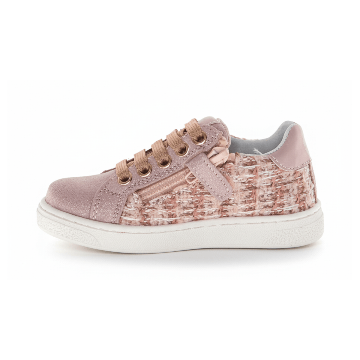 Naturino Girls (Sizes 27-32) Pinn Zip Pink Tweed