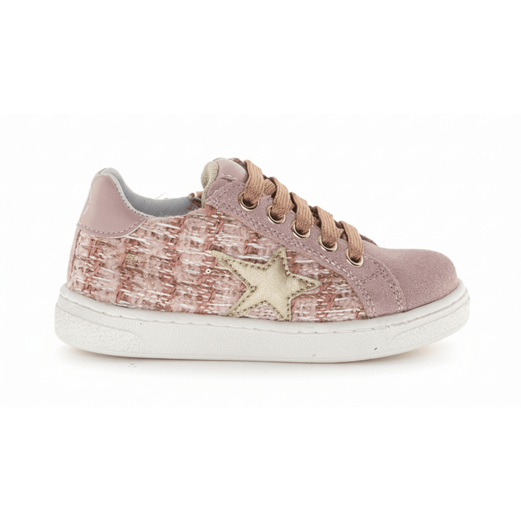 Naturino Girls (Sizes 27-32) Pinn Zip Pink Tweed
