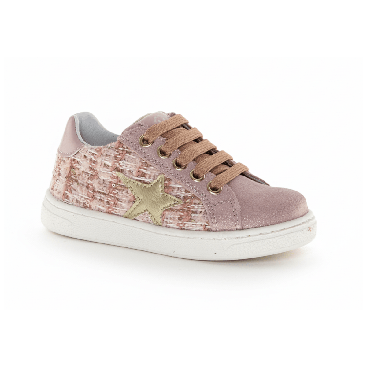 Naturino Girls (Sizes 27-32) Pinn Zip Pink Tweed