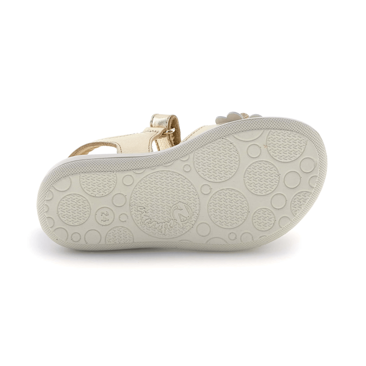 Naturino Girls (Sizes 27-32) Salya Metallic Gold/Glitter Flowers