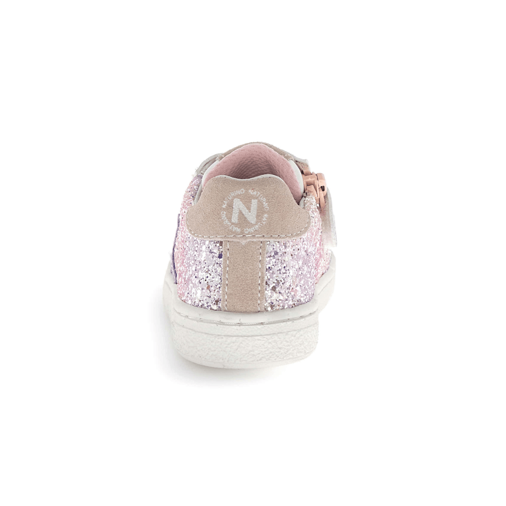 Naturino Girls (Sizes 27-33) Pinn Zip Pink Glitter/Silver/Purple Star