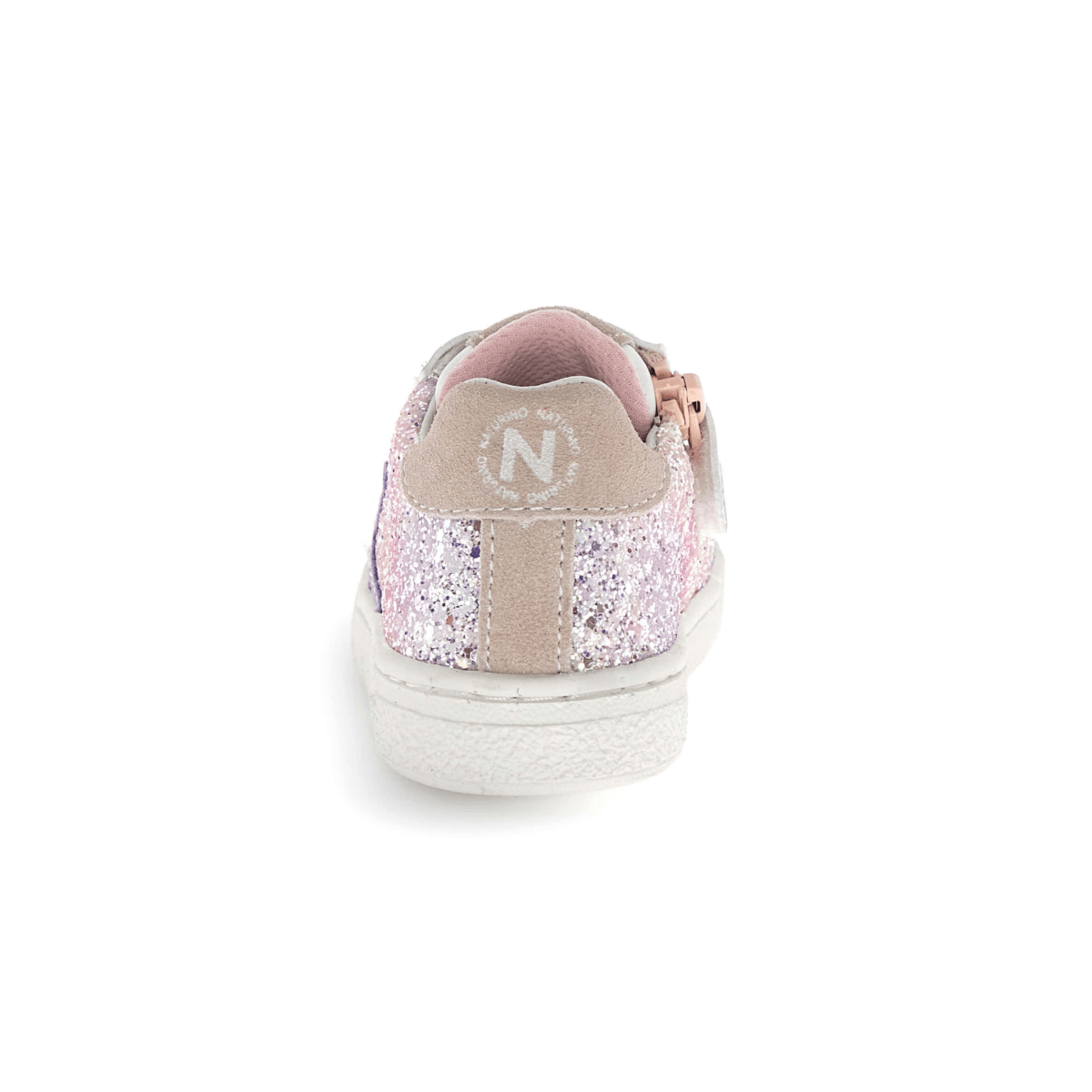Naturino Girls (Sizes 27-33) Pinn Zip Pink Glitter/Silver/Purple Star