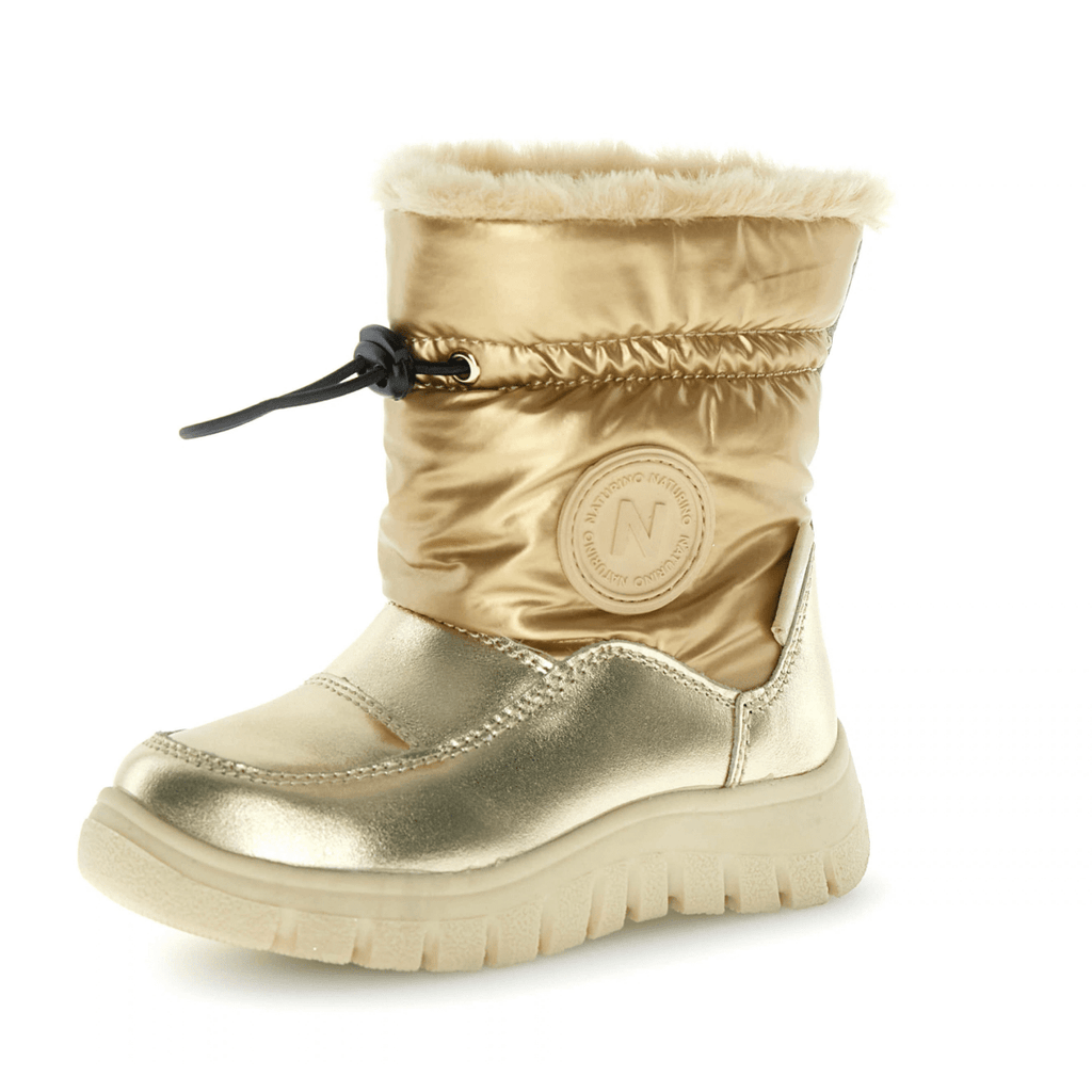Naturino Girls (Sizes 27-35) Varna Platinum Gold Waterproof