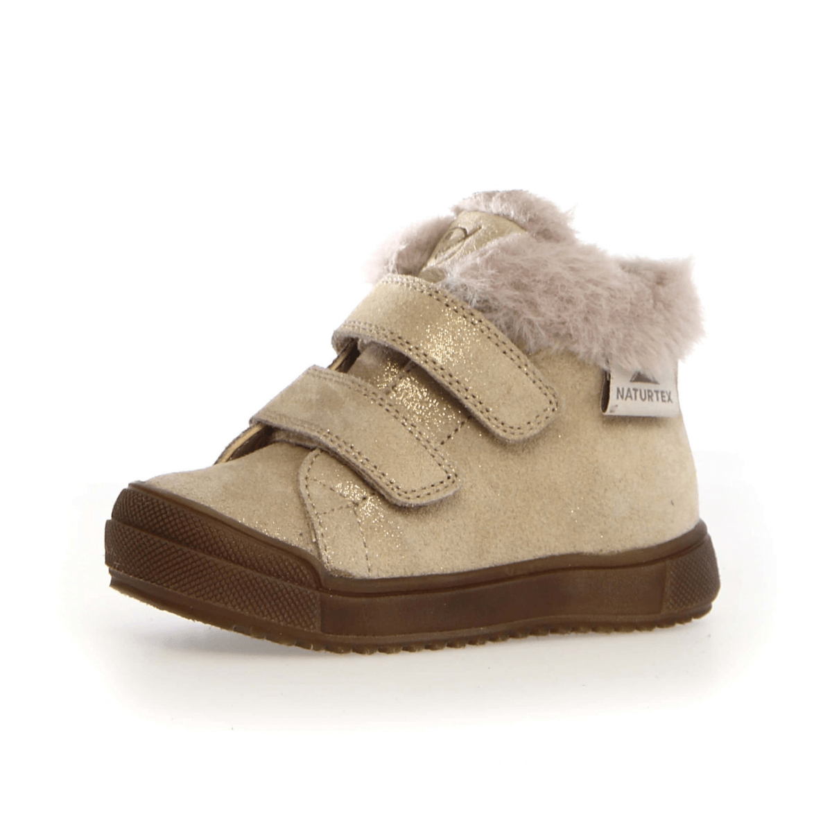 Naturino Girls (Sizes 28-32) Dellen VL Gold Glitter/Fur Lined Waterproof