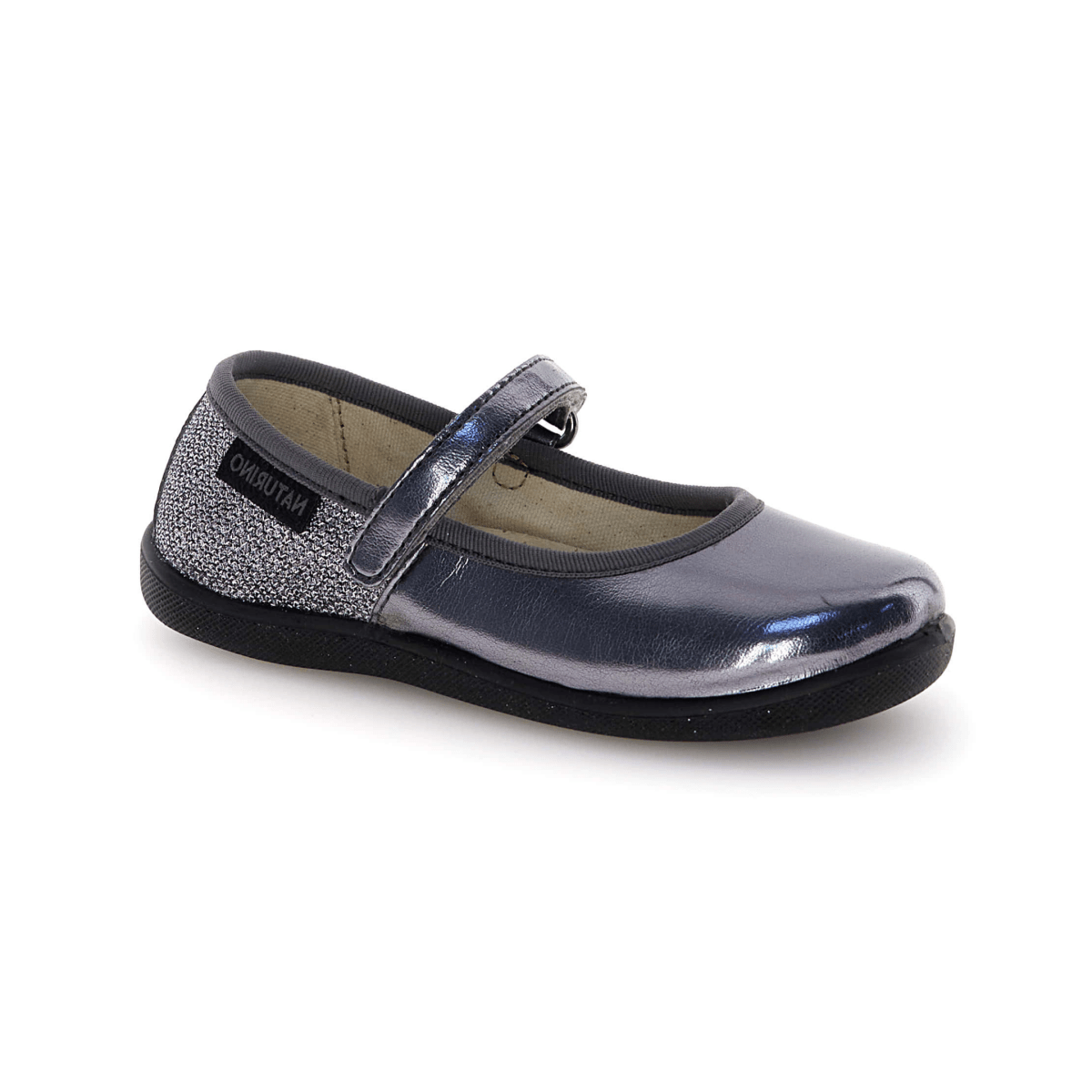 Naturino Girls (Sizes 30-34) Frollik Acciaio Patent/Sparkle
