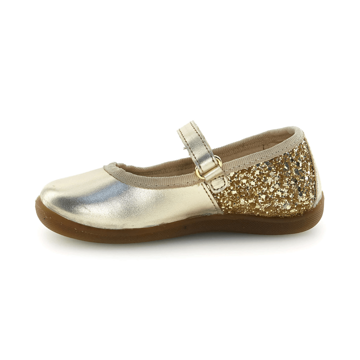 Naturino Girls (Sizes 30-34) Frollik Platinum Patent/Gold Glitter/Gum