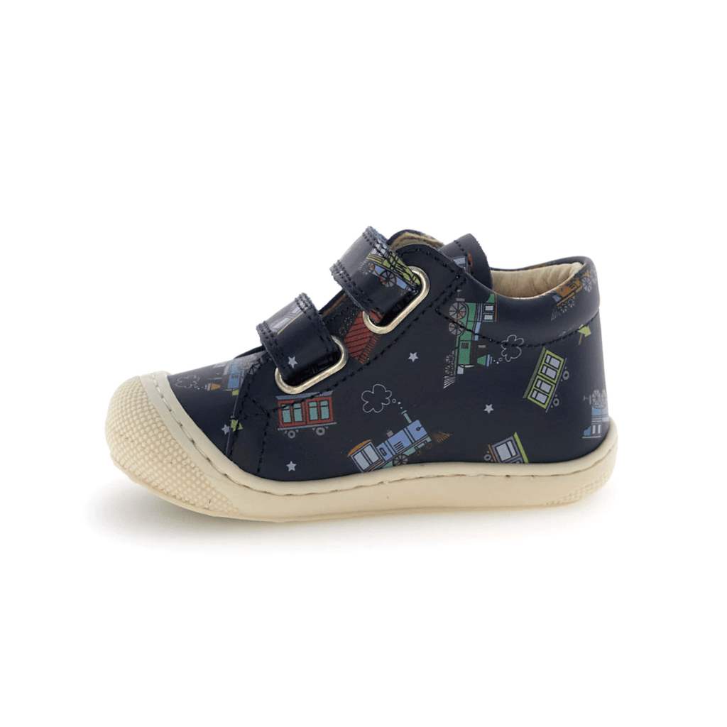 Naturino Toddlers Cocoon VL Navy Train Print Velcro