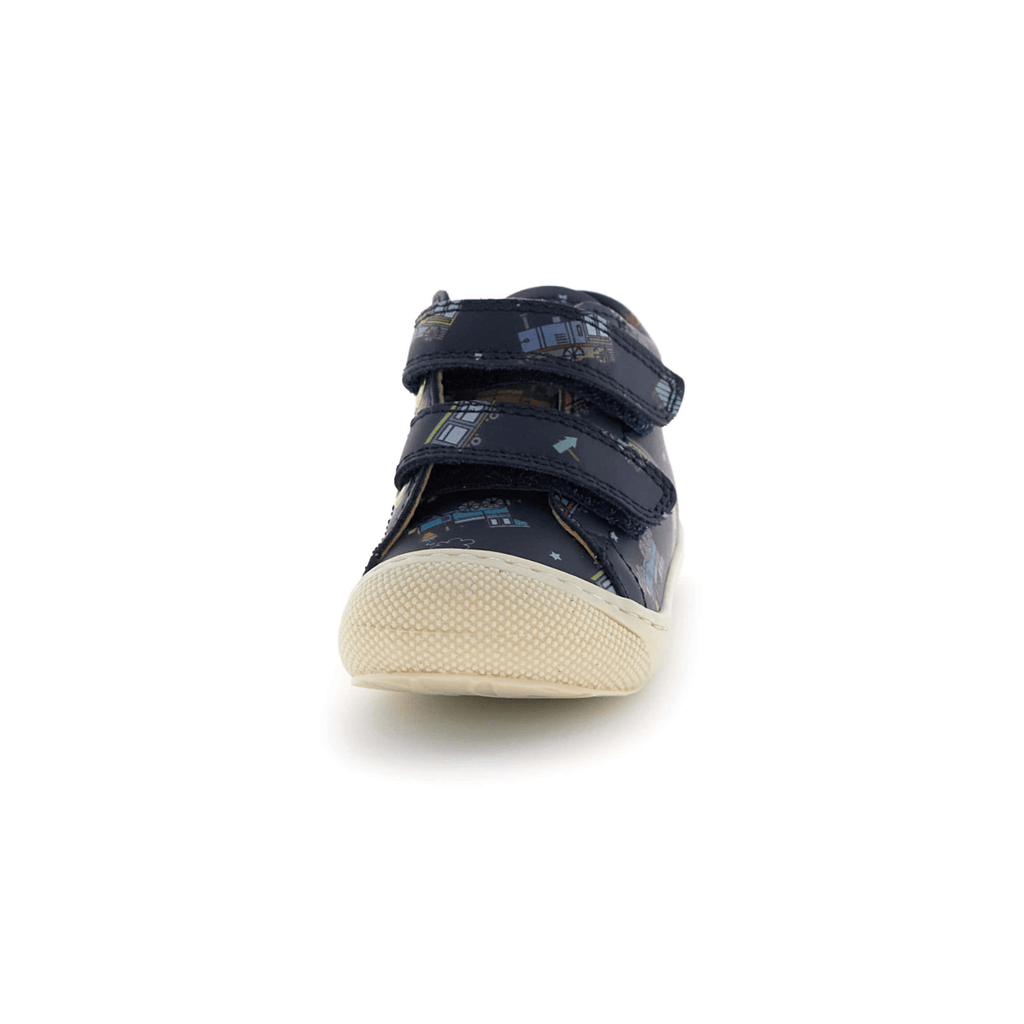 Naturino Toddlers Cocoon VL Navy Train Print Velcro
