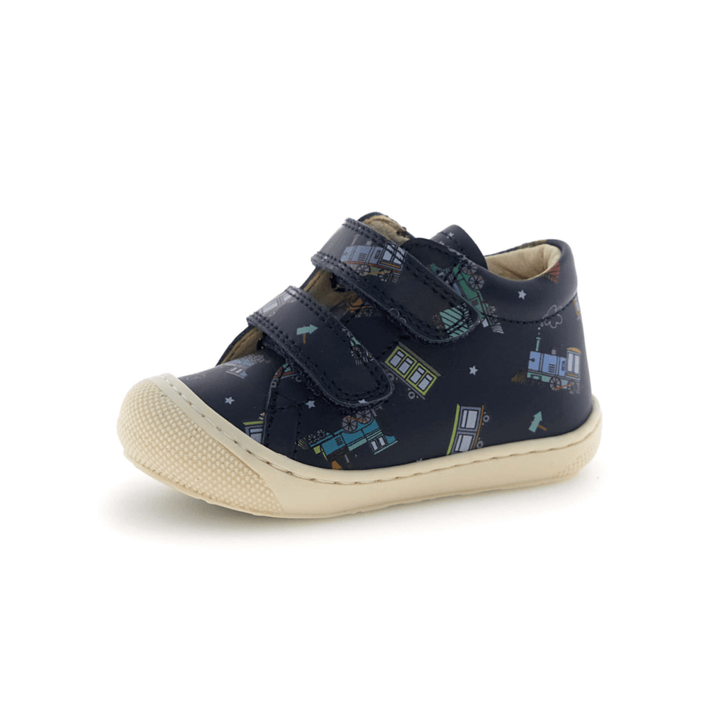 Naturino Toddlers Cocoon VL Navy Train Print Velcro