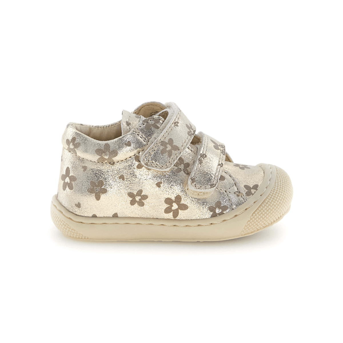 Naturino Toddlers Cocoon VL Platinum/Gold Flower Velcro