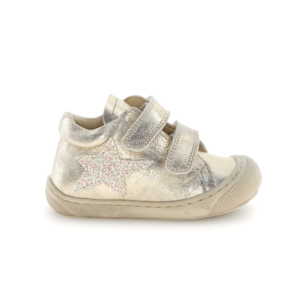 Naturino Toddlers (Sizes 19-22) Kolde VL Pink Glitter Star/Metallic Leather