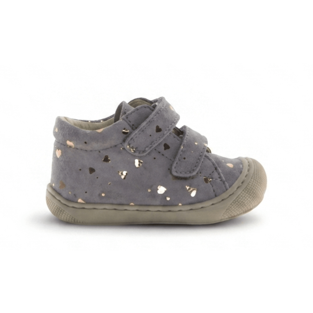 Naturino Toddlers (Sizes 19-23) Cocoon VL Grey/Gold Love Suede