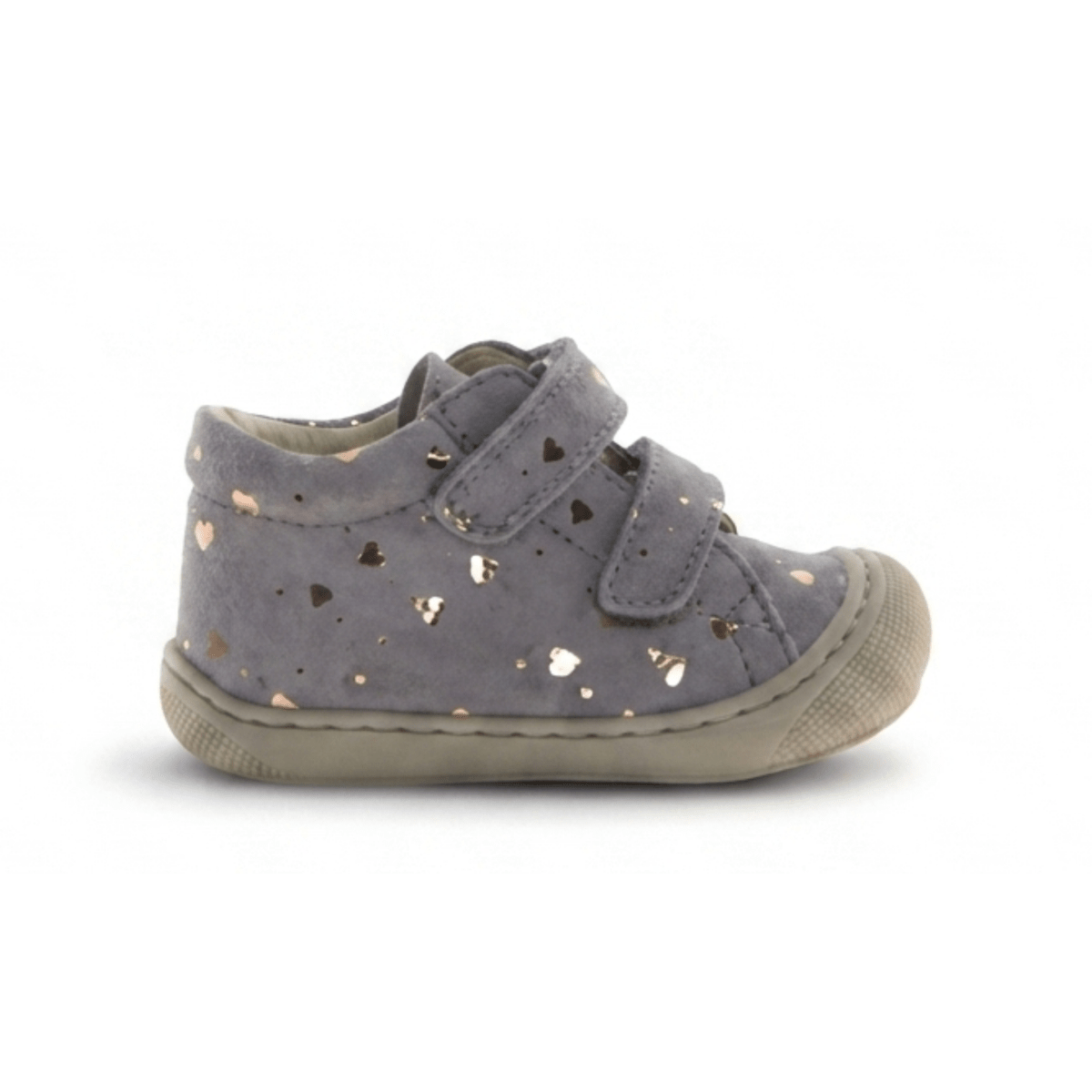 Naturino Toddlers (Sizes 19-23) Cocoon VL Grey/Gold Love Suede