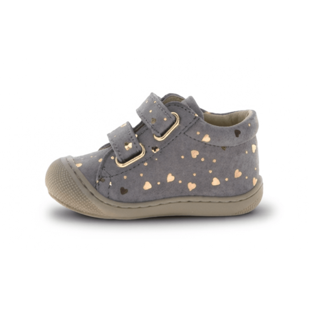 Naturino Toddlers (Sizes 19-23) Cocoon VL Grey/Gold Love Suede