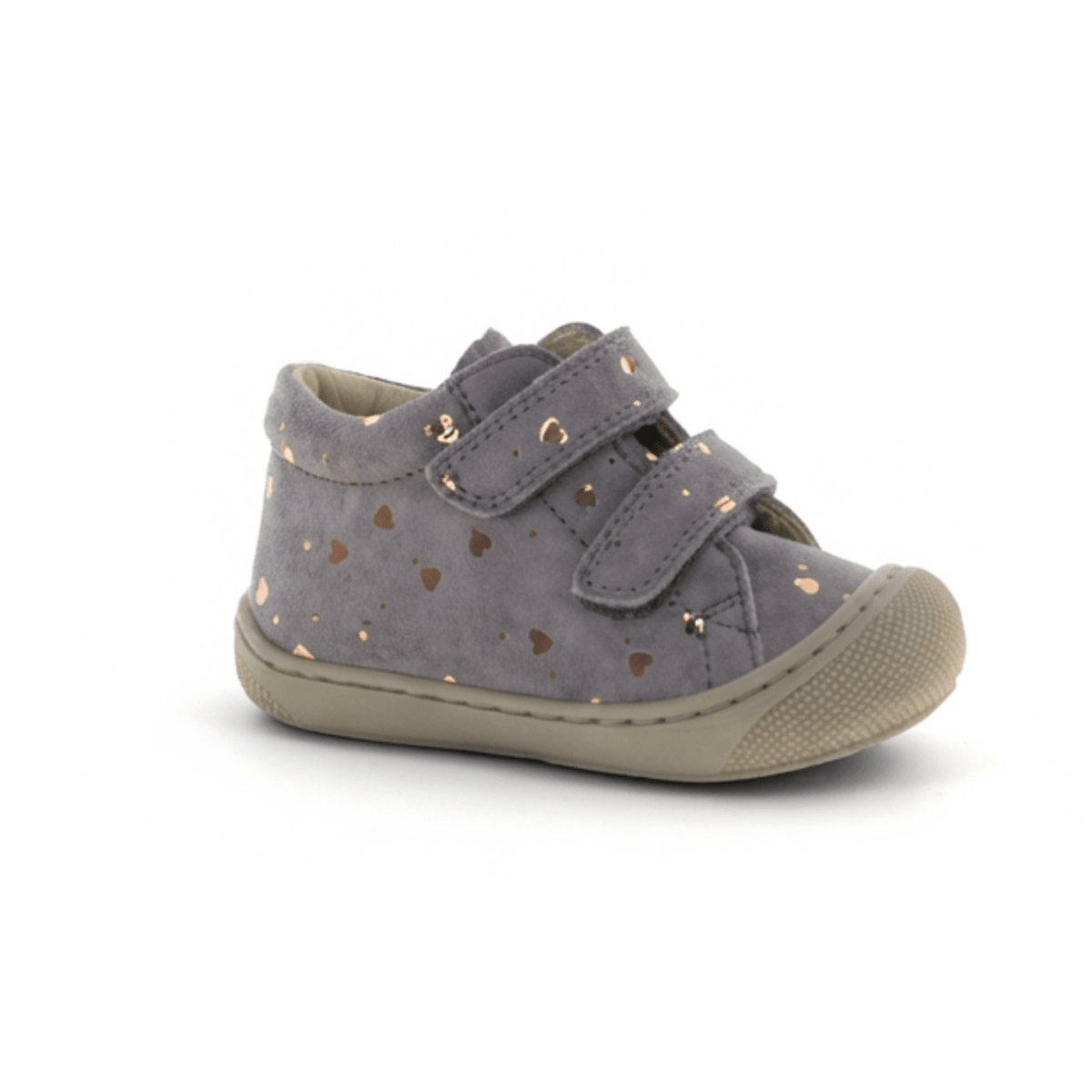 Naturino Toddlers (Sizes 19-23) Cocoon VL Grey/Gold Love Suede
