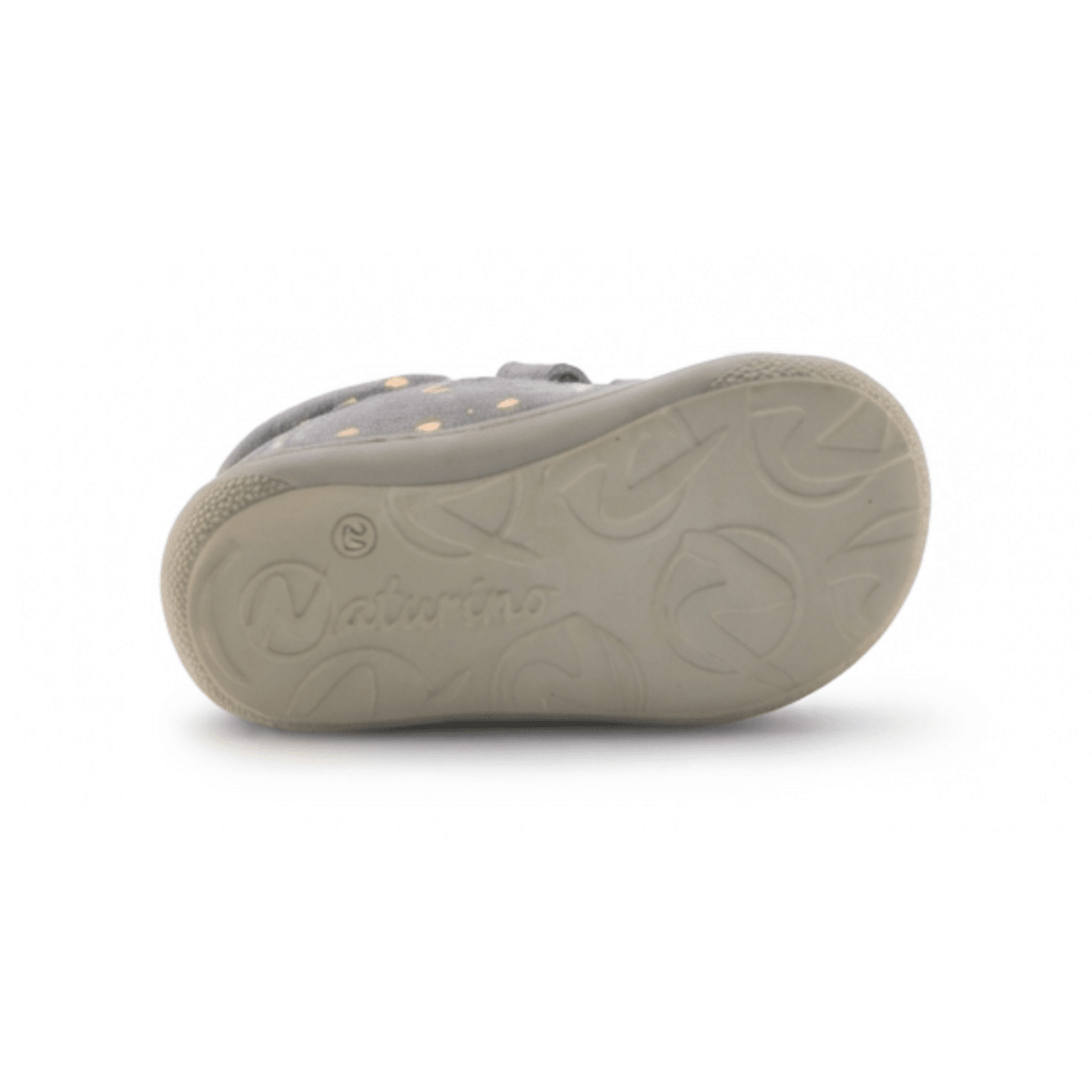 Naturino Toddlers (Sizes 19-23) Cocoon VL Grey/Gold Love Suede