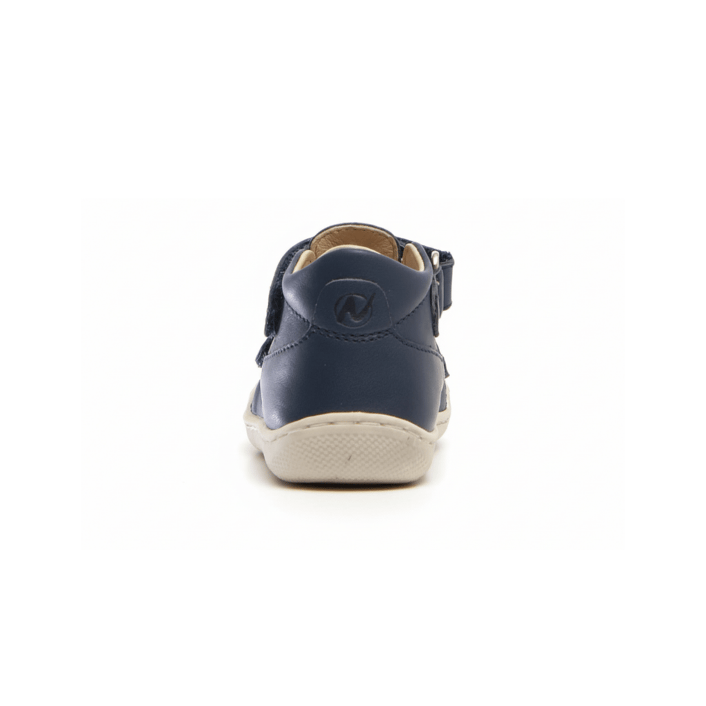 Naturino Toddlers (Sizes 19-23) Puffy Navy Leather Open T-Strap