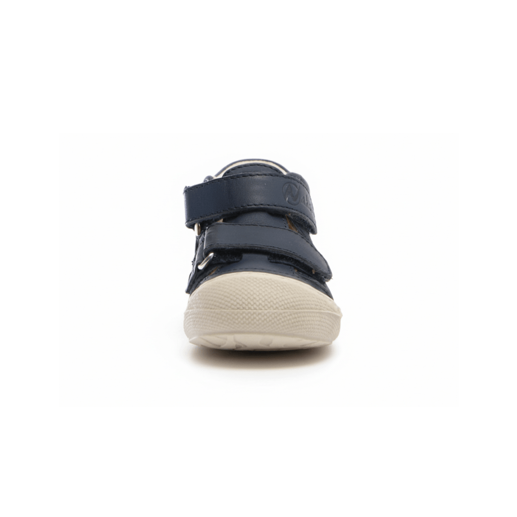 Naturino Toddlers (Sizes 19-23) Puffy Navy Leather Open T-Strap