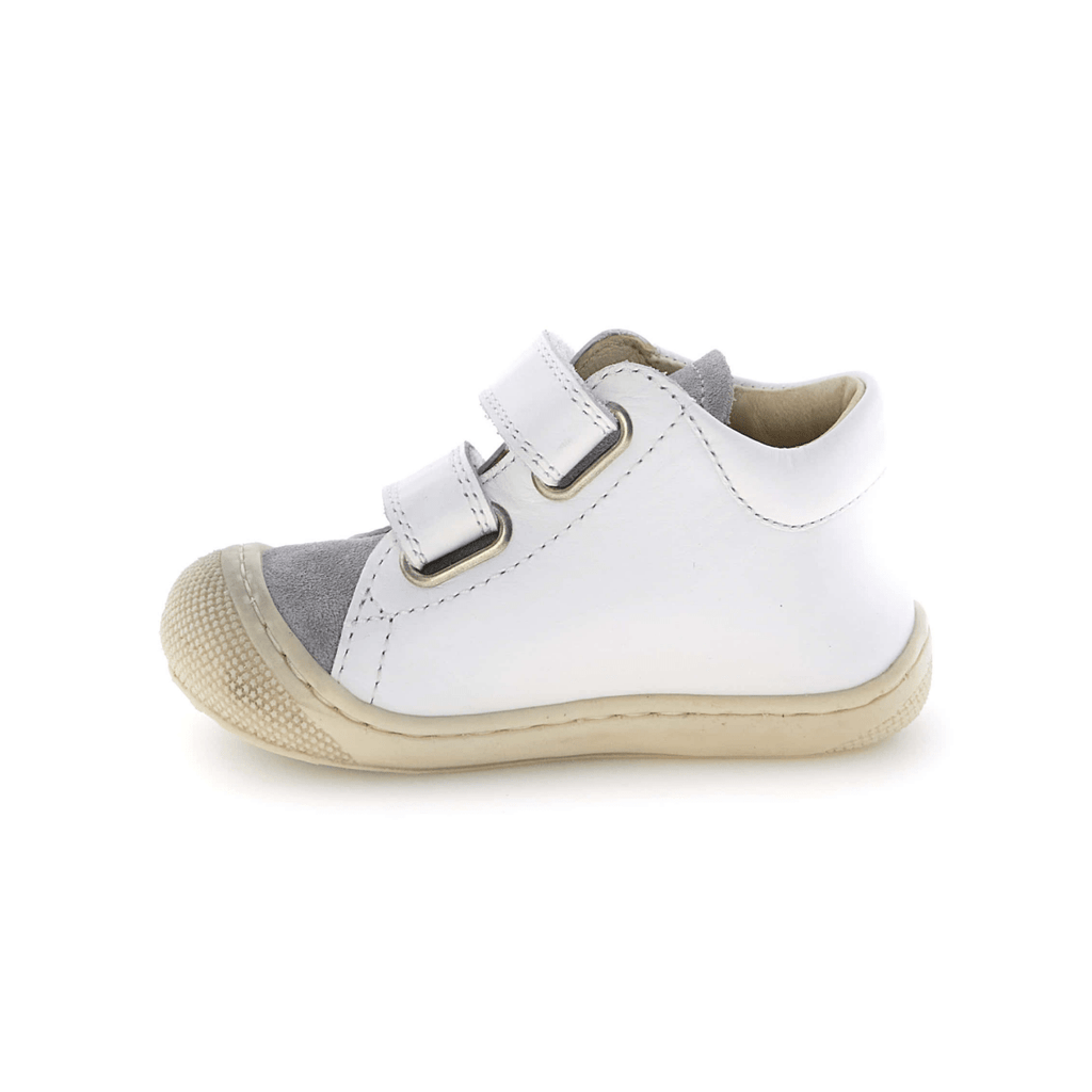 Naturino Toddlers (Sizes 20-23) Kolde VL White Leather/Blue Star/Grey Suede