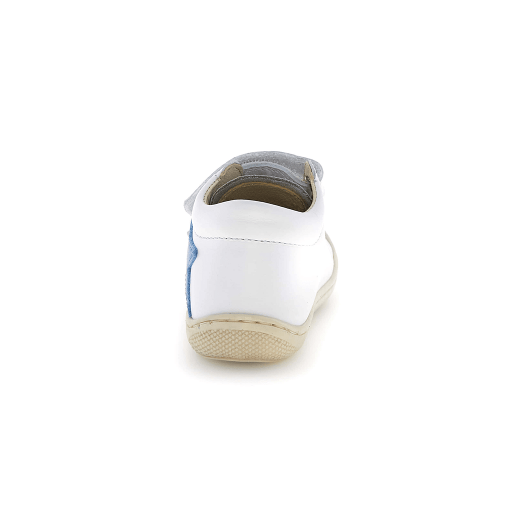 Naturino Toddlers (Sizes 20-23) Kolde VL White Leather/Blue Star/Grey Suede