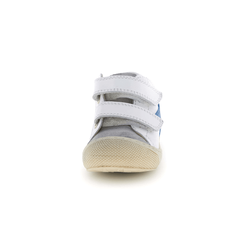 Naturino Toddlers (Sizes 20-23) Kolde VL White Leather/Blue Star/Grey Suede