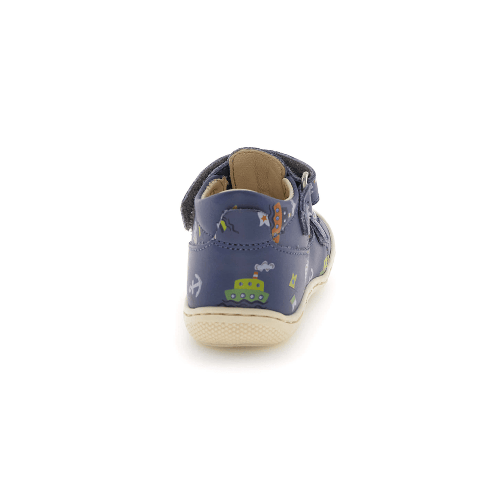 Naturino Toddlers (Sizes 20-23) Puffy Navy Nautical Open T-Strap