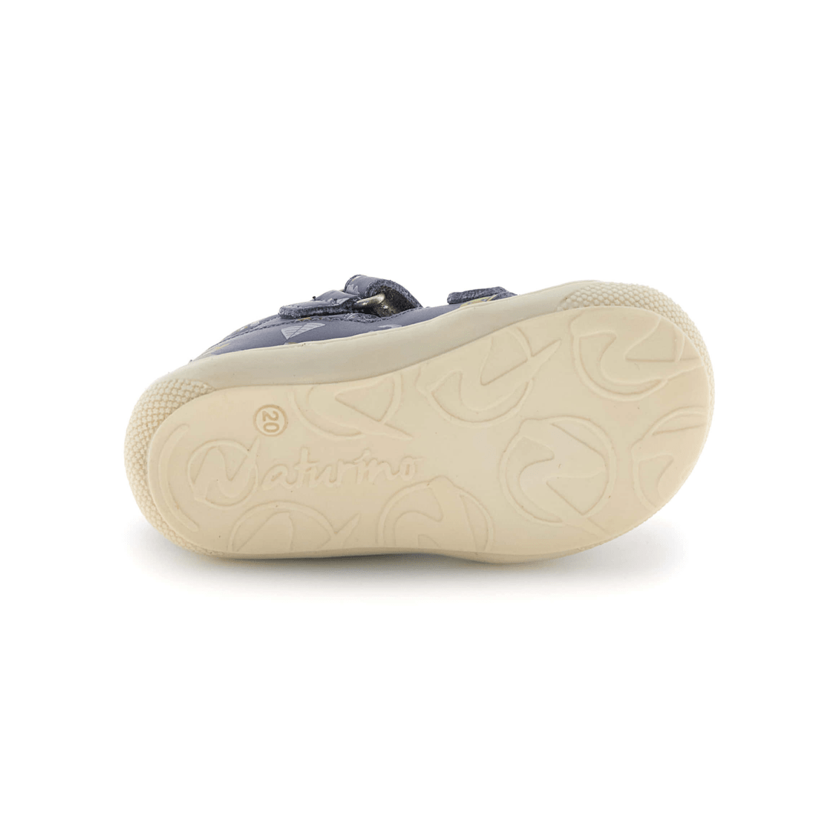 Naturino Toddlers (Sizes 20-23) Puffy Navy Nautical Open T-Strap