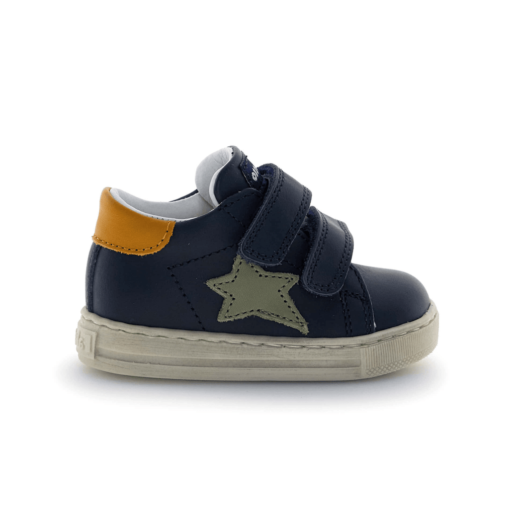 Naturino Toddlers (Sizes 21-26) Sasha VL Olive Star/Navy Leather