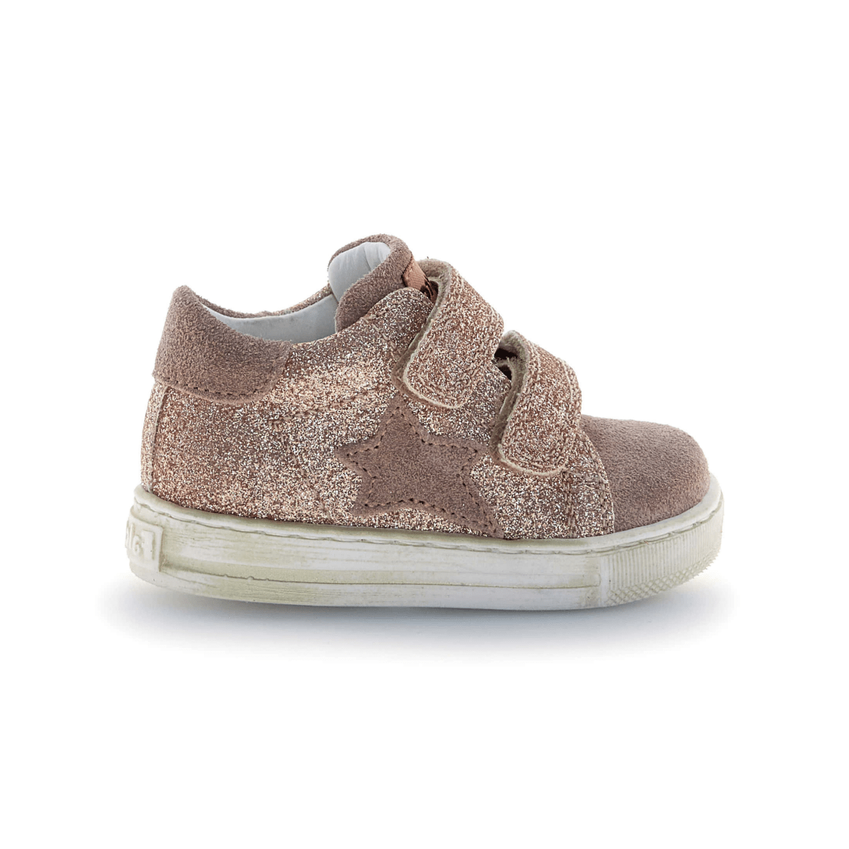 Naturino Toddlers (Sizes 21-26) Sasha VL Rose Gold Glitter/Pink Suede Star