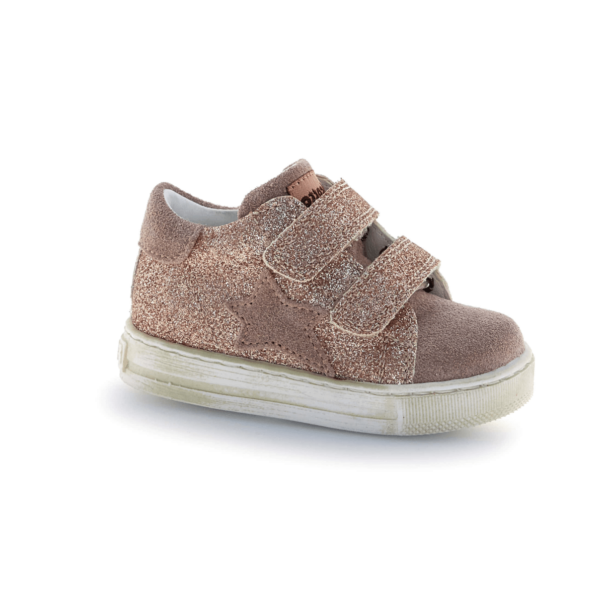 Naturino Toddlers (Sizes 21-26) Sasha VL Rose Gold Glitter/Pink Suede Star