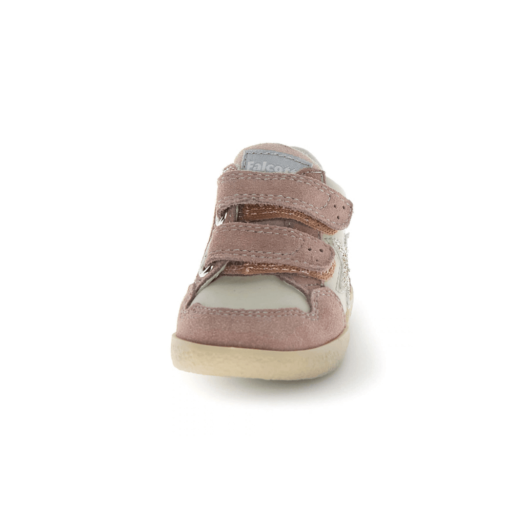 Naturino Toddlers (Sizes 22-26) Alnoite High 2 Velcro Cream/Pink Suede/Gold Glitter Star