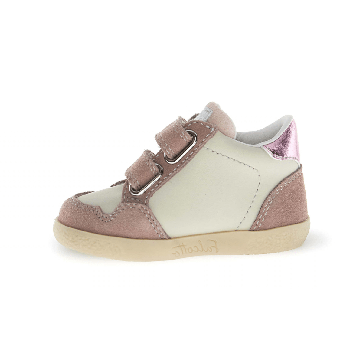 Naturino Toddlers (Sizes 22-26) Alnoite High 2 Velcro Cream/Pink Suede/Gold Glitter Star