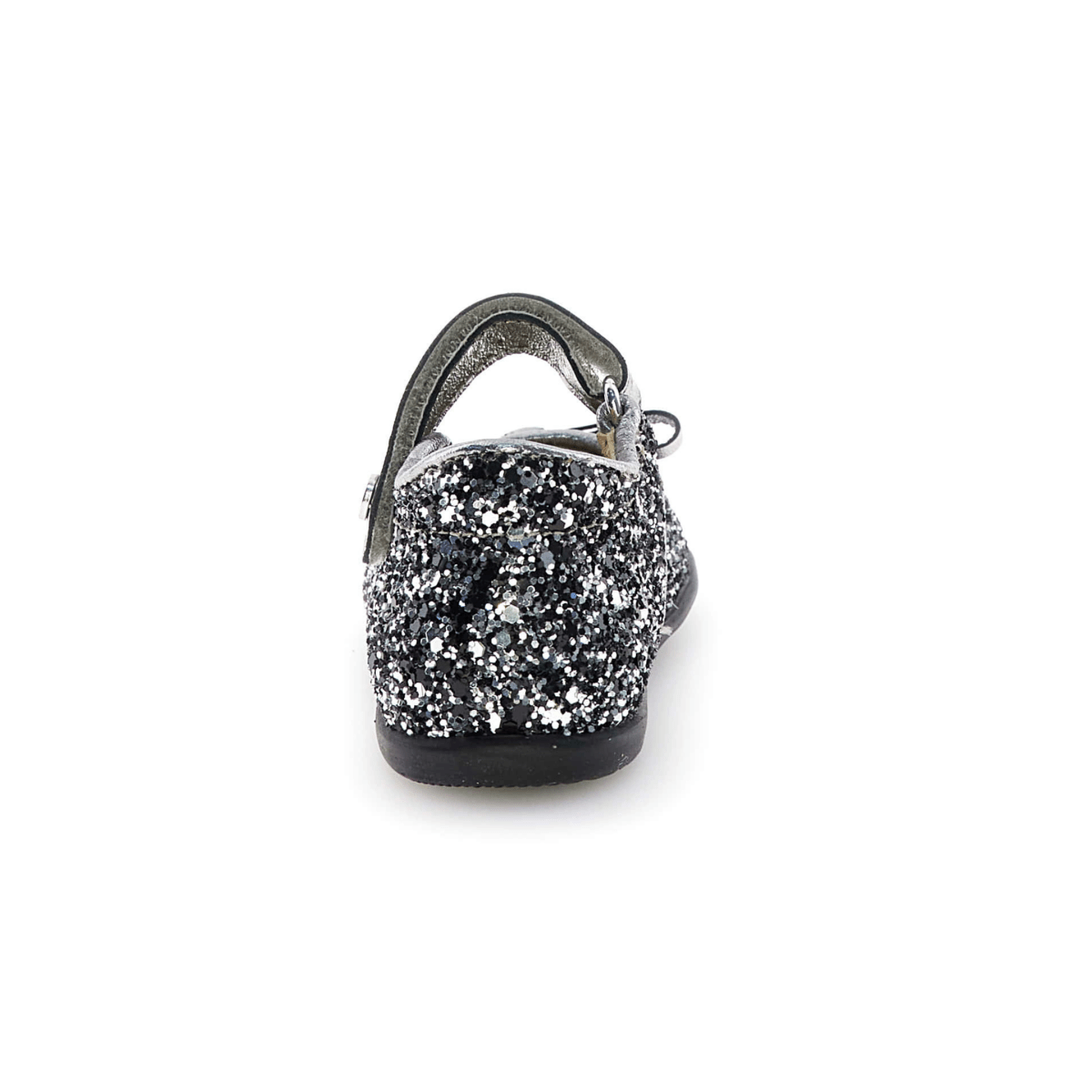 Naturino Toddlers (Sizes 22-26) Ballet Black/Silver Glitter Mary Jane