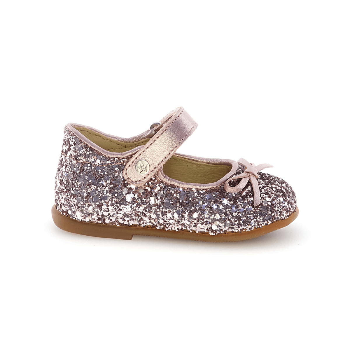 Naturino Toddlers (Sizes 22-27) Ballet Silver Glitter/Pink Metallic
