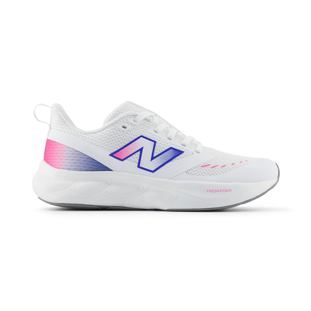 New Balance Kids (Grade School) G6257MH White/Pink Heat/Bluebird