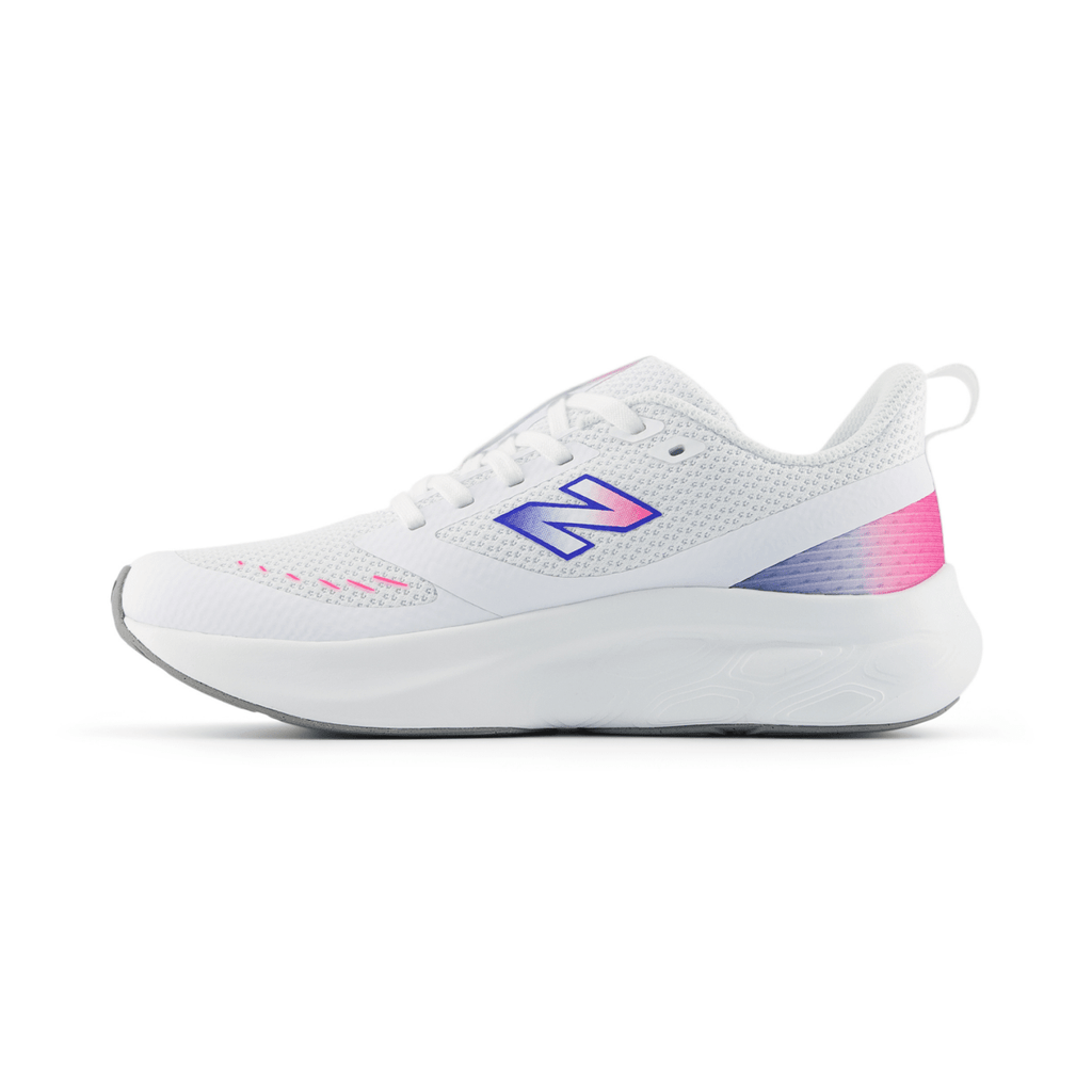 New Balance Kids (Grade School) G6257MH White/Pink Heat/Bluebird