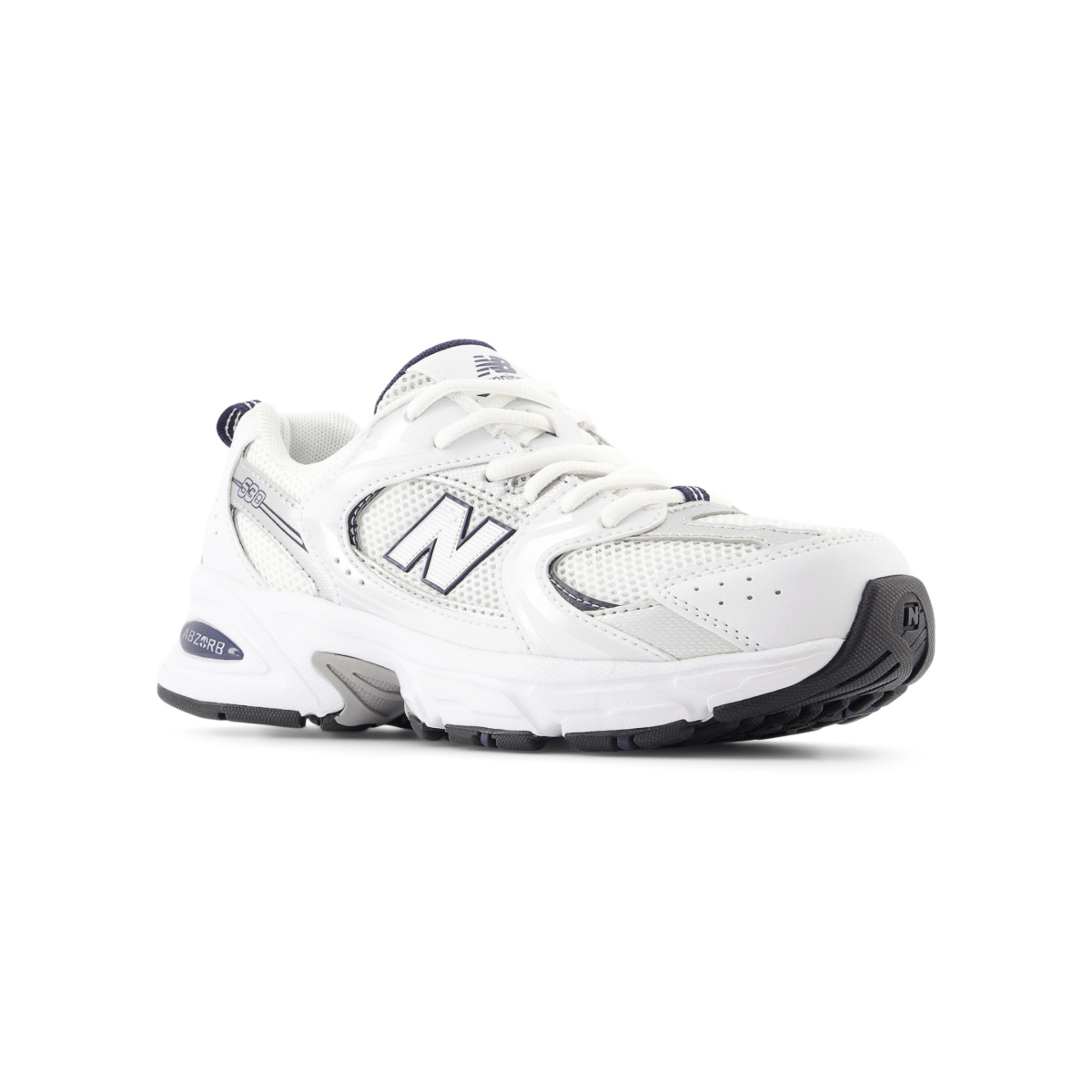 New Balance Kids (Grade School) GR530SB1 White/Natural Indigo/Silver Metallic