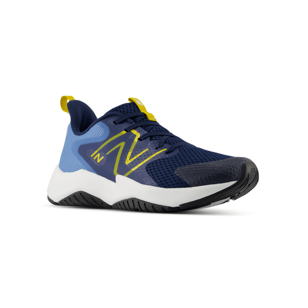 New Balance Kids (Grade School) Rave Run v2 Lace GRAV9CE Analog Blue/Navy/Mars Yellow