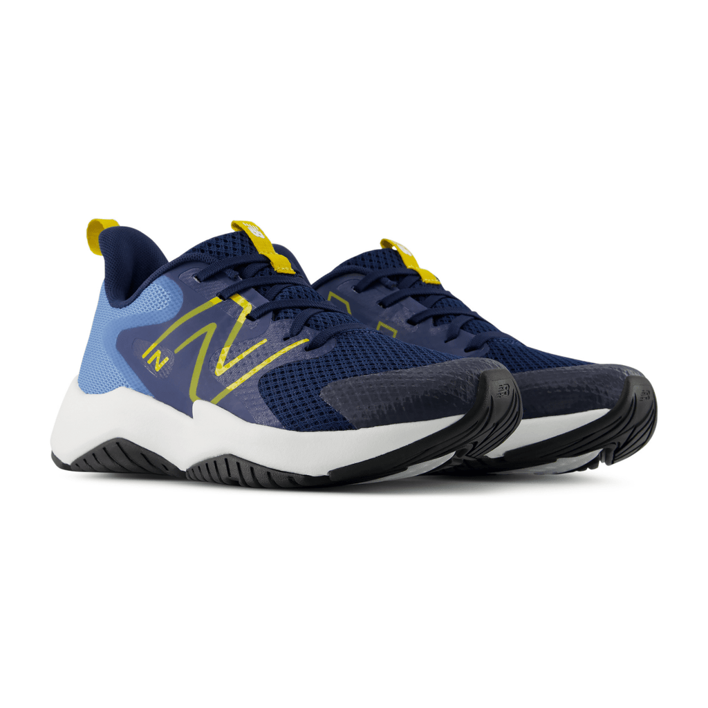 New Balance Kids (Grade School) Rave Run v2 Lace GRAV9CE Analog Blue/Navy/Mars Yellow
