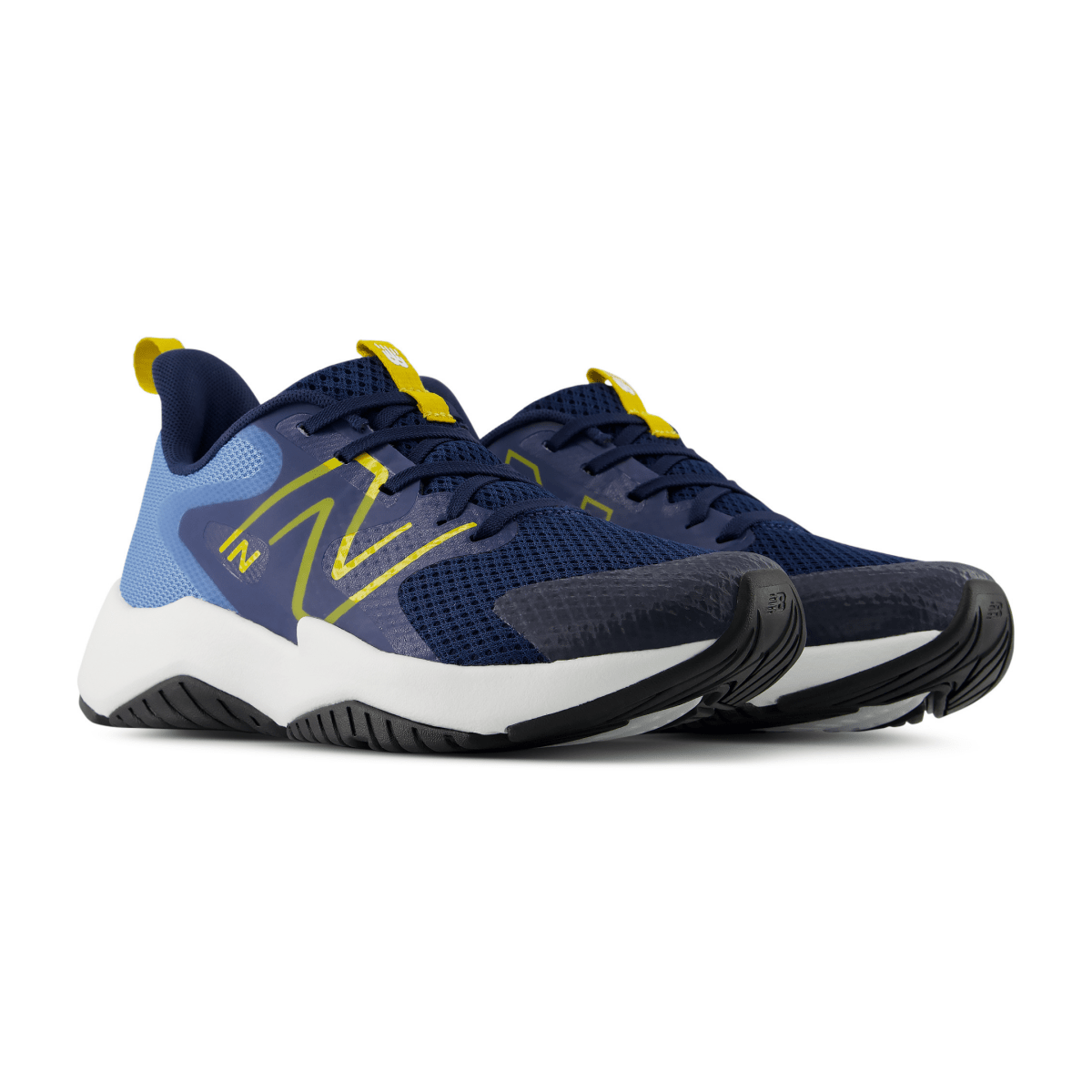 New Balance Kids (Grade School) Rave Run v2 Lace GRAV9CE Analog Blue/Navy/Mars Yellow
