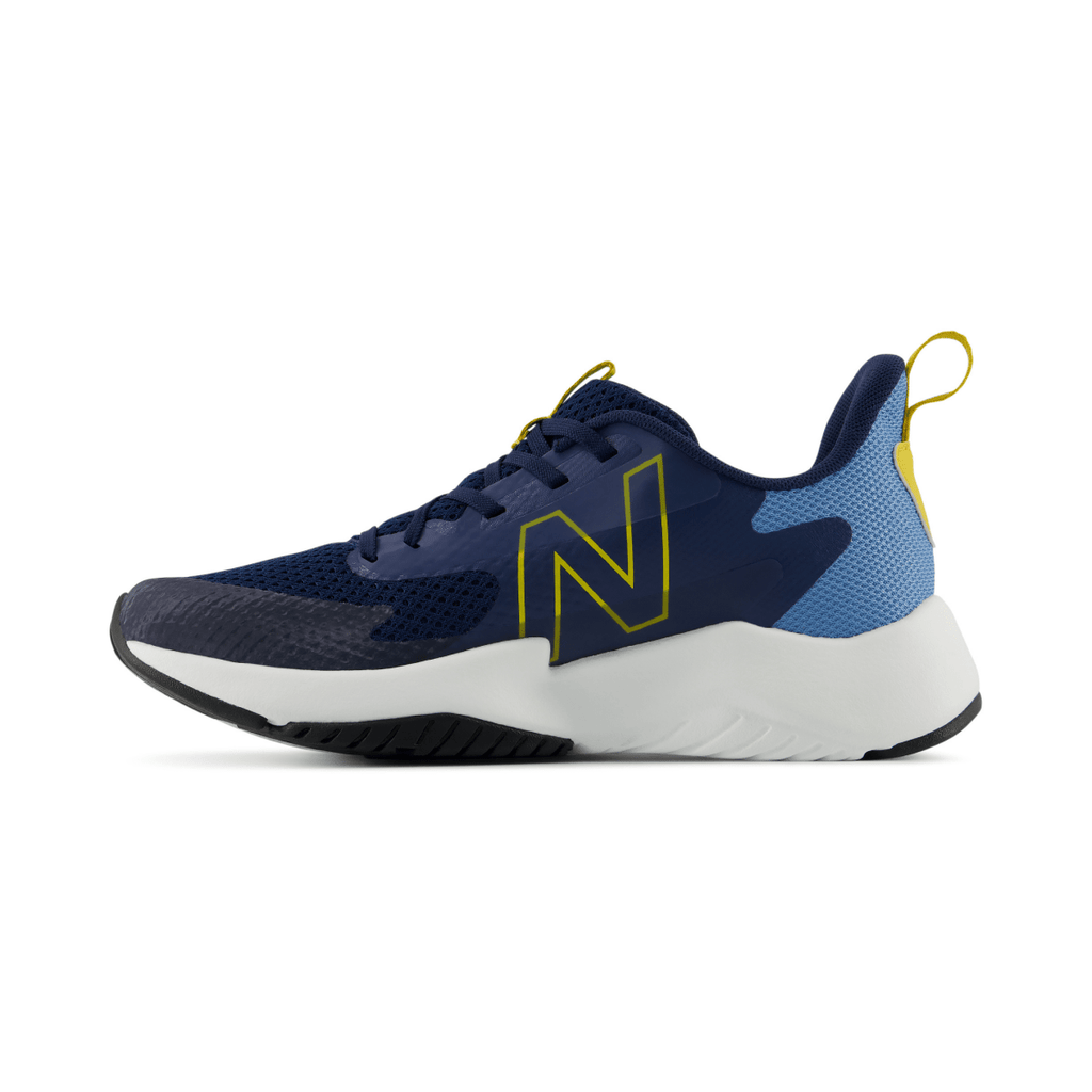 New Balance Kids (Grade School) Rave Run v2 Lace GRAV9CE Analog Blue/Navy/Mars Yellow