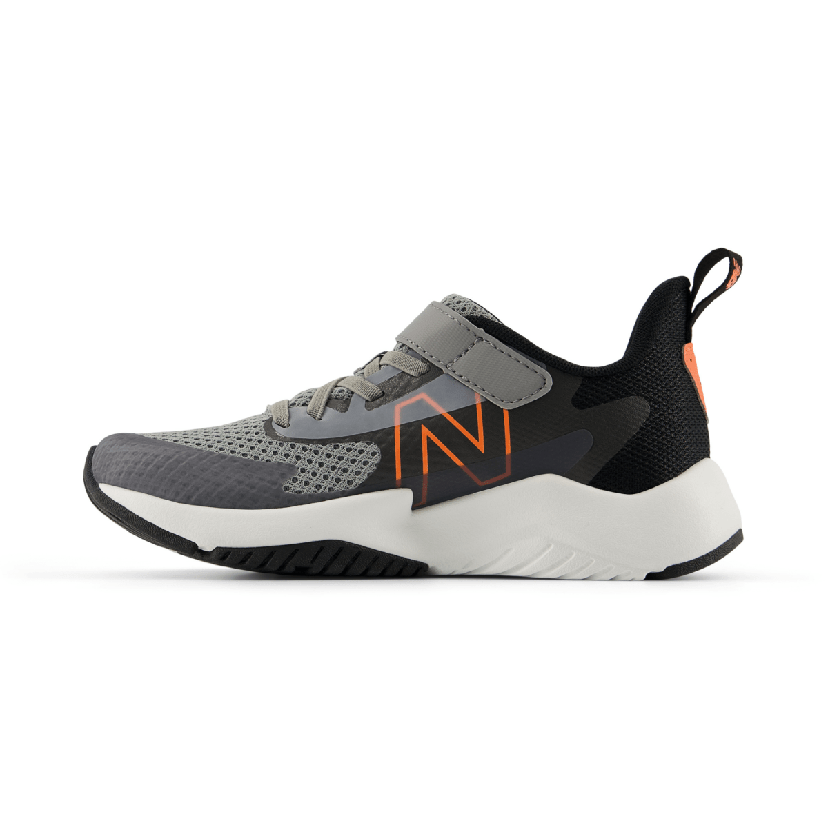 New Balance Kids (Preschool) Rave Run v2 Velcro PRAV2RO Slate Grey/Black/Tangerine Heat
