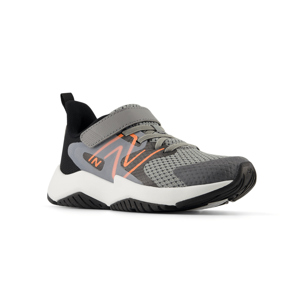 New Balance Kids (Preschool) Rave Run v2 Velcro PRAV2RO Slate Grey/Black/Tangerine Heat