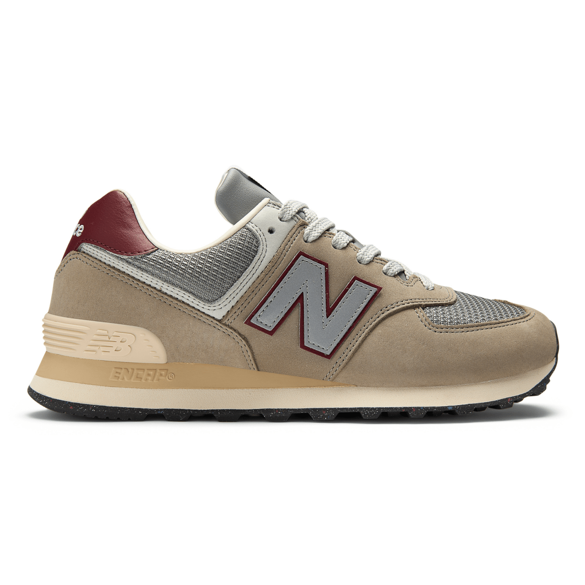 New Balance Men's U574SKB Arid Stone/Monarch Burgundy