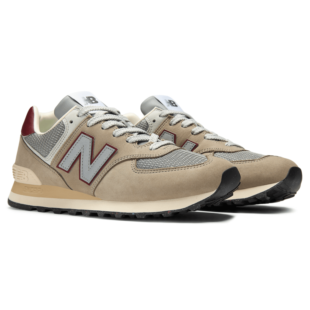 New Balance Men's U574SKB Arid Stone/Monarch Burgundy