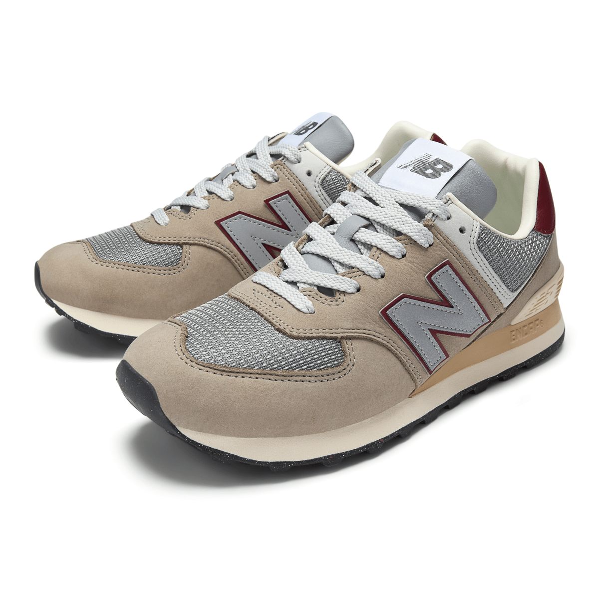 New Balance Men's U574SKB Arid Stone/Monarch Burgundy