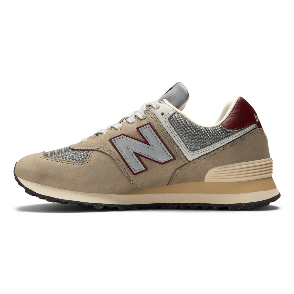 New Balance Men's U574SKB Arid Stone/Monarch Burgundy